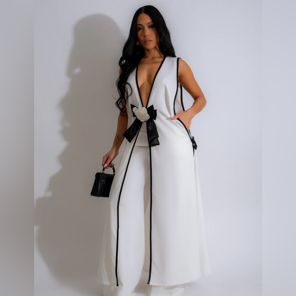 White Pant Set